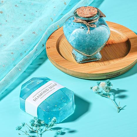 Aromatherapy Bath Himalayan Salt 90g Heart Glass Aromatherapy Amazon Gift Set Bath-PawDear