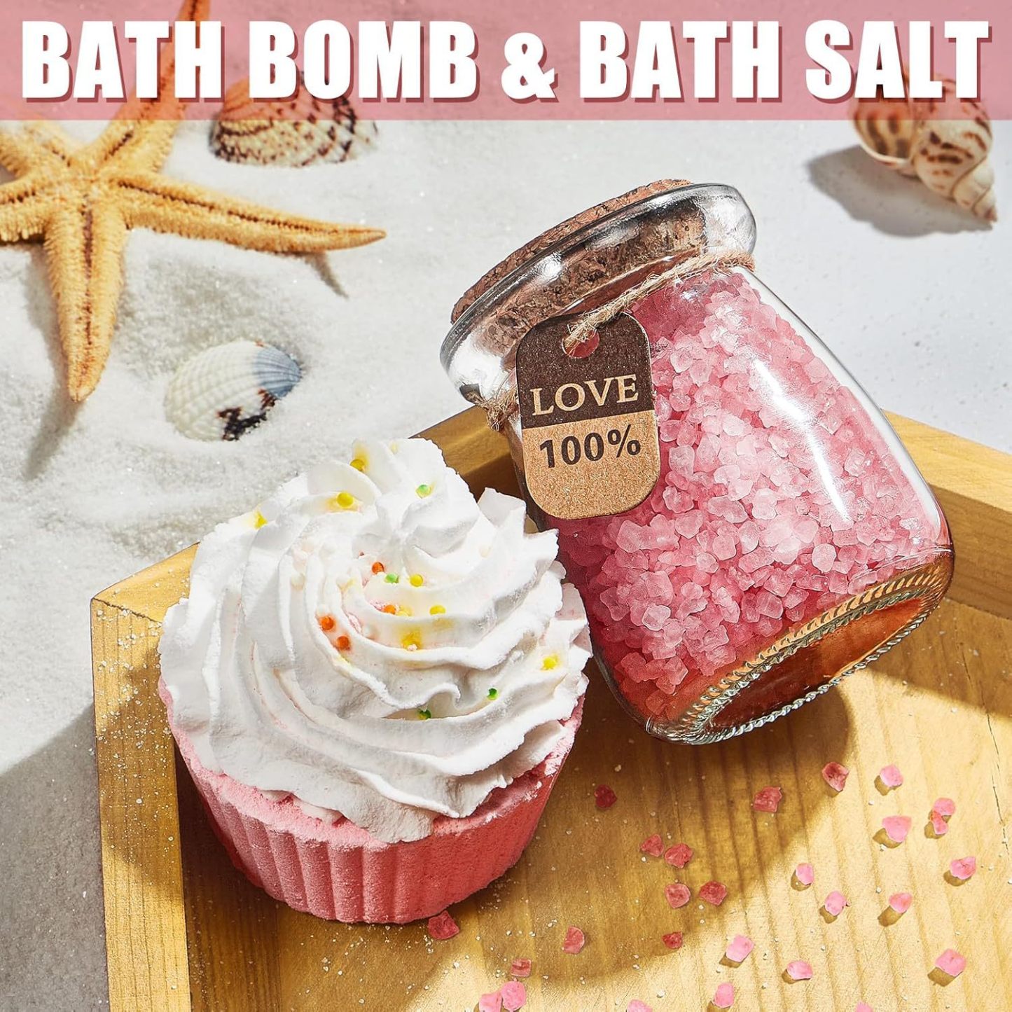 Ice Cream Bath Salt Balls Cake Essential Oil Bath Salt Balls 70g Bath Bomb Salt Aromatherapy Bubble-PawDear