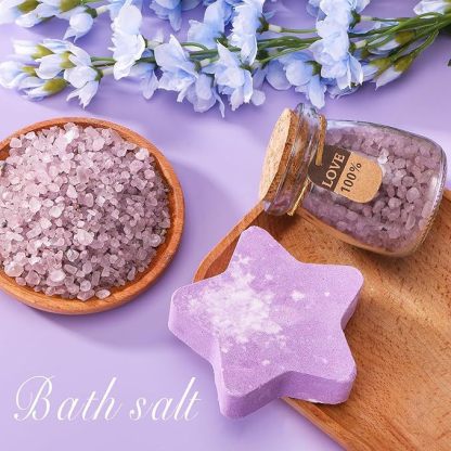 100g Five-Pointed Star Bath Bomb Mixed Color Explosive Salt Bubble Bath Salt Bath Ball Bath Bomb-PawDear