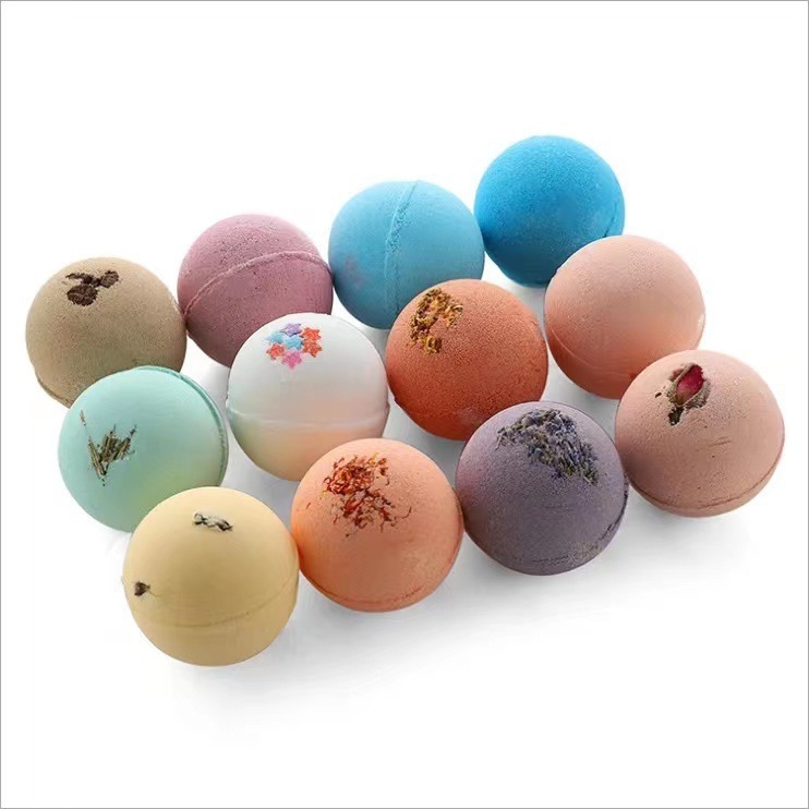 Single Color Dried Flower Bath Salt Ball 100g Bath Ball Aromatherapy Bath Ball Essential Oil Bath Ball Fragrance Bath Ball-PawDear