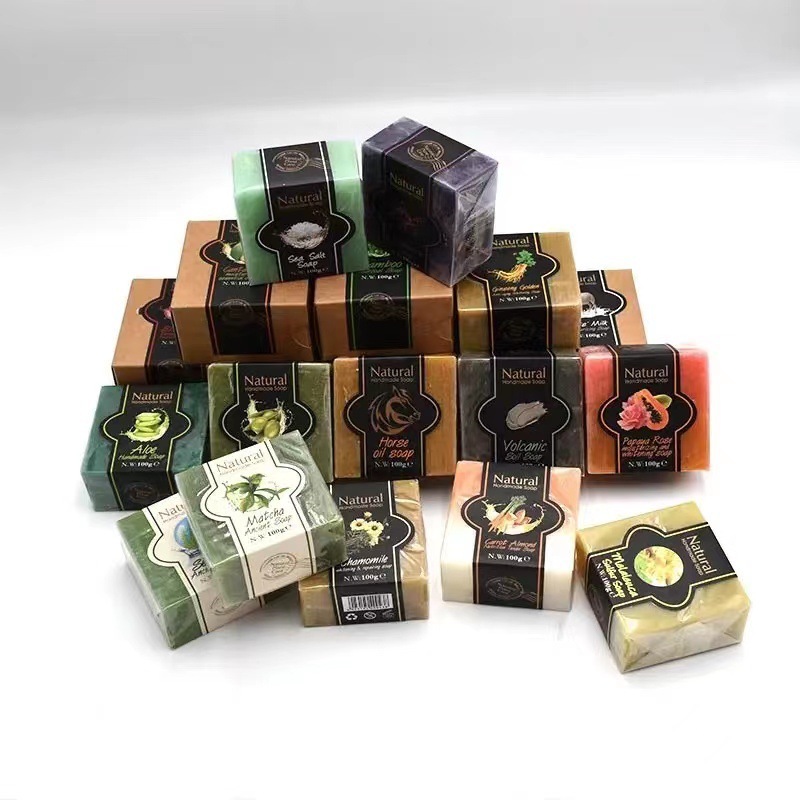 Handmade Essential Oil Soap Rose Lavender Transparent Soap Facial Soap Exfoliating Bath Soap-PawDear