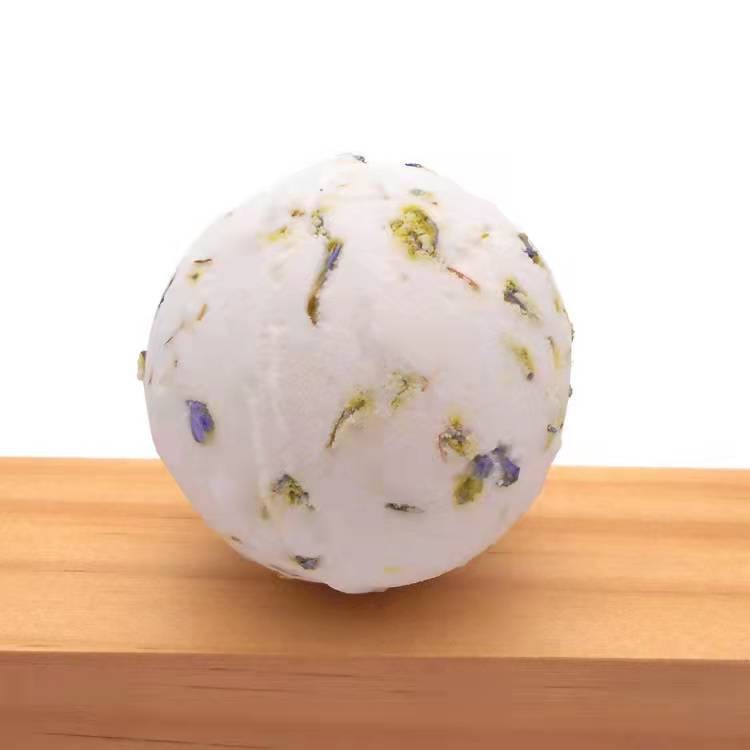Milk Bubble Bath Ball 100G Dried Flower Bath Salt Loofah Bath Salt Cleaning Bath Salt-PawDear