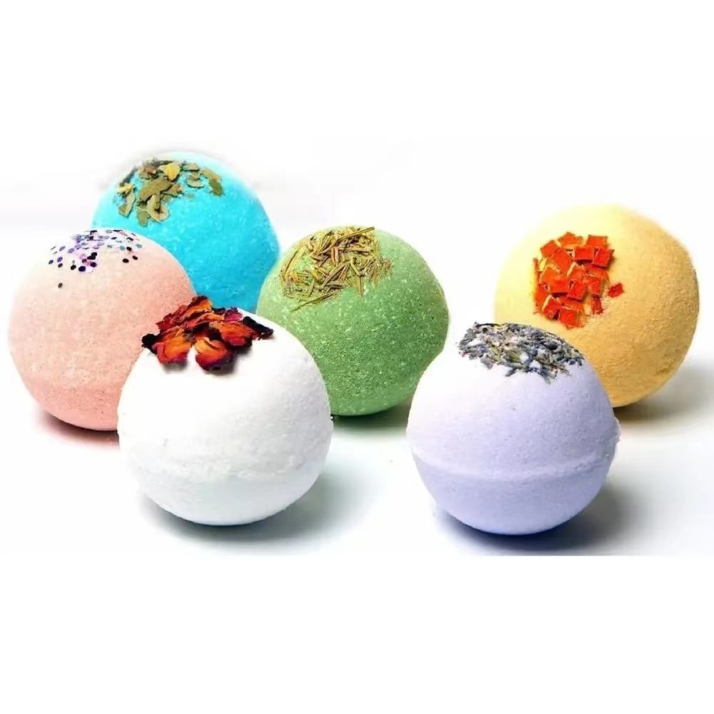 Single Color Dried Flower Bath Salt Ball 100g Bath Ball Aromatherapy Bath Ball Essential Oil Bath Ball Fragrance Bath Ball-PawDear
