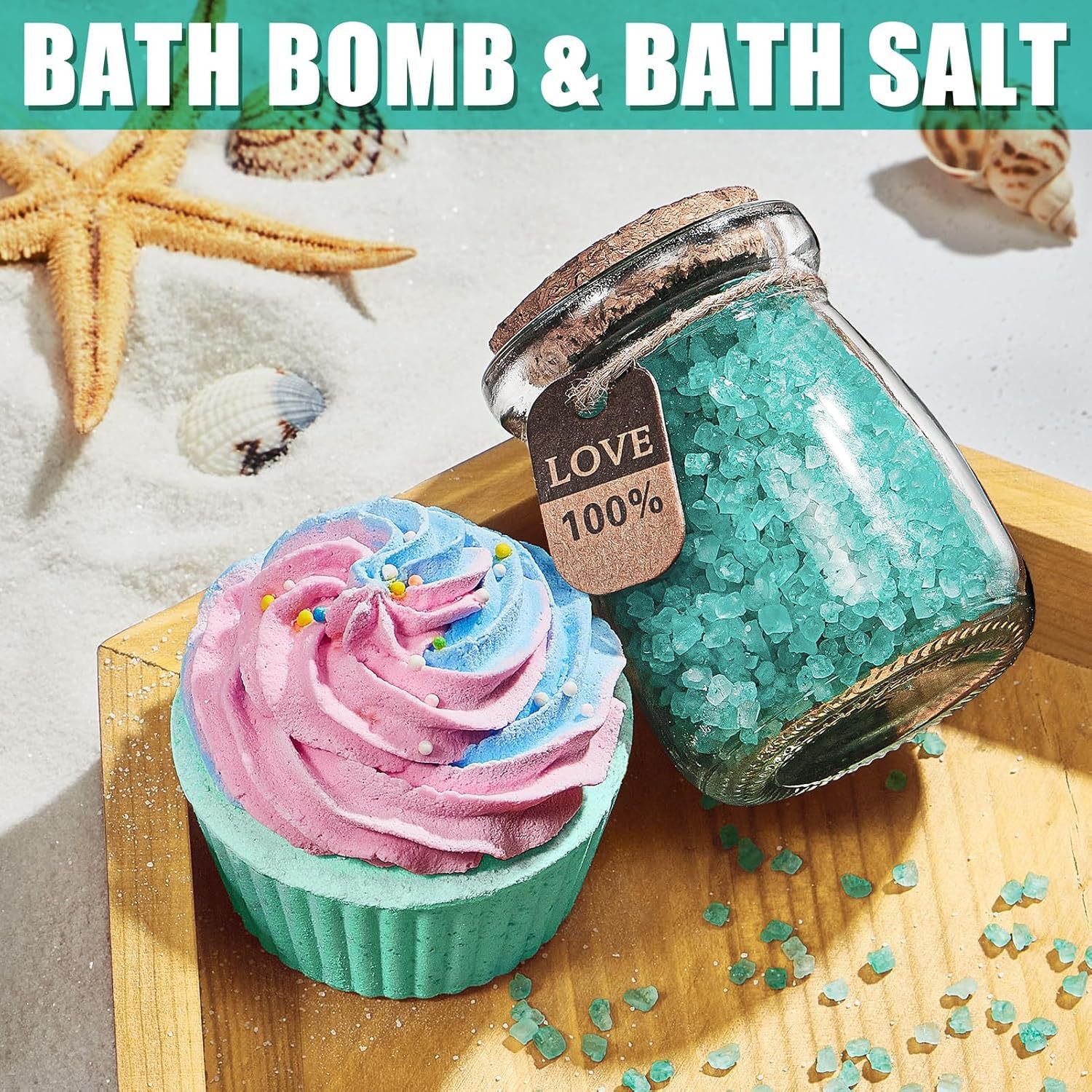 Ice Cream Bath Salt Balls Cake Essential Oil Bath Salt Balls 70g Bath Bomb Salt Aromatherapy Bubble-PawDear