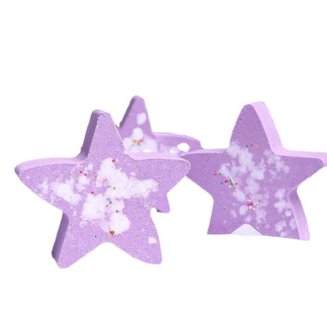 100g Five-Pointed Star Bath Bomb Mixed Color Explosive Salt Bubble Bath Salt Bath Ball Bath Bomb-PawDear
