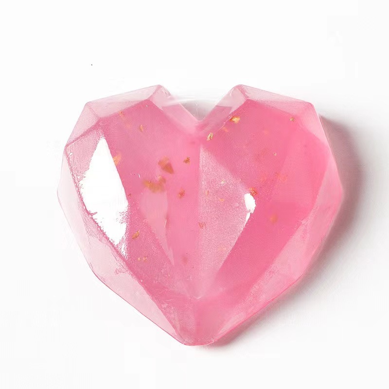 Love Handmade Soap Hand Gift Soap 24K Valentine's Day Gold Foil Soap 50G Wedding Bath Cleaning Love-PawDear