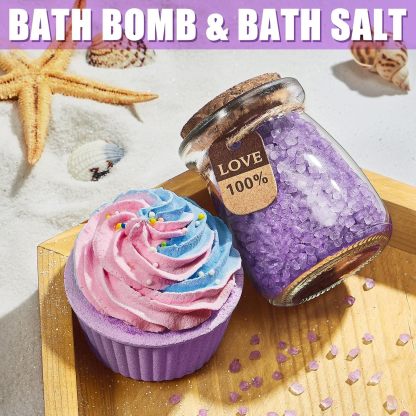 Ice Cream Bath Salt Balls Cake Essential Oil Bath Salt Balls 70g Bath Bomb Salt Aromatherapy Bubble-PawDear