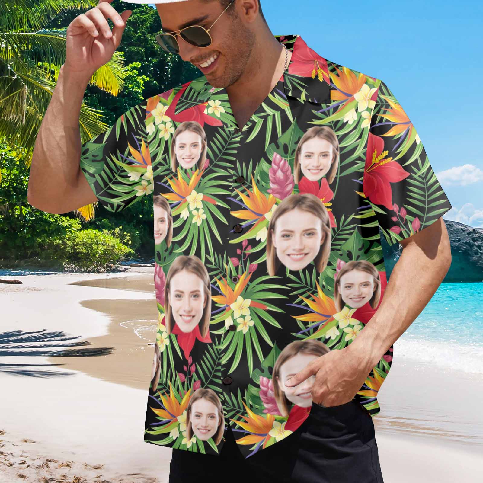 20250415-HHN-4 Men's All Over Print Hawaiian Shirt (T58)(Made in Queen)