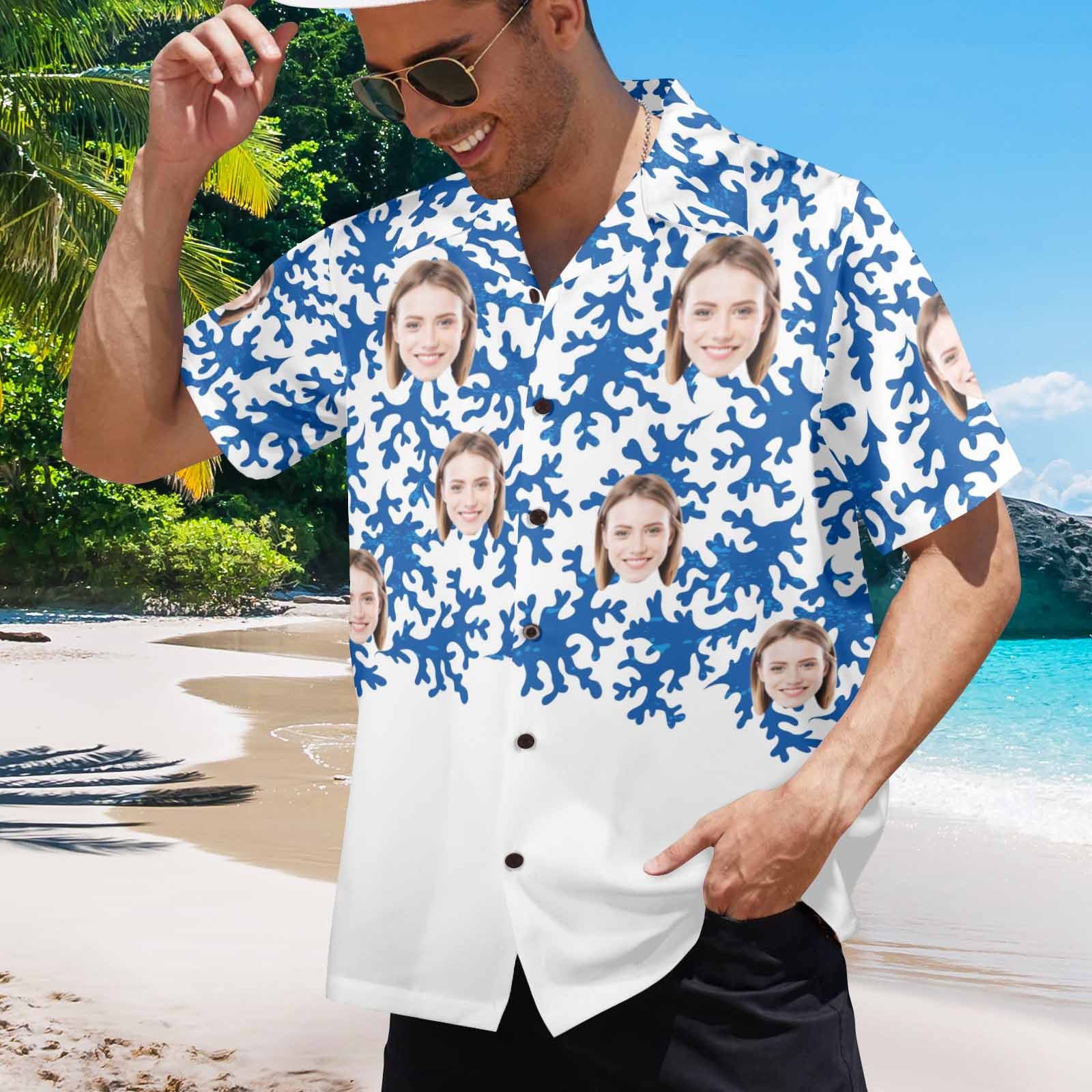 20250415-HHN-10 Men's All Over Print Hawaiian Shirt (T58)(Made in Queen)