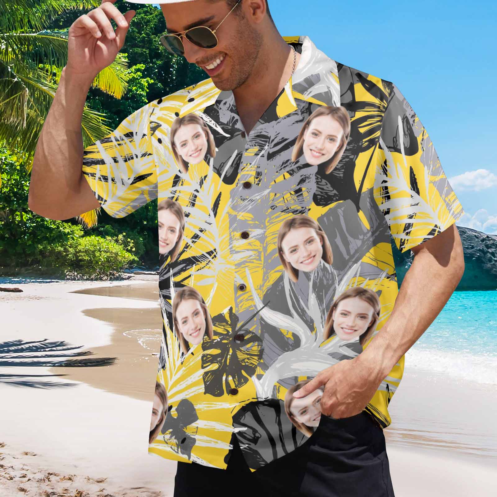 20250415-HHN-7 Men's All Over Print Hawaiian Shirt (T58)(Made in Queen)