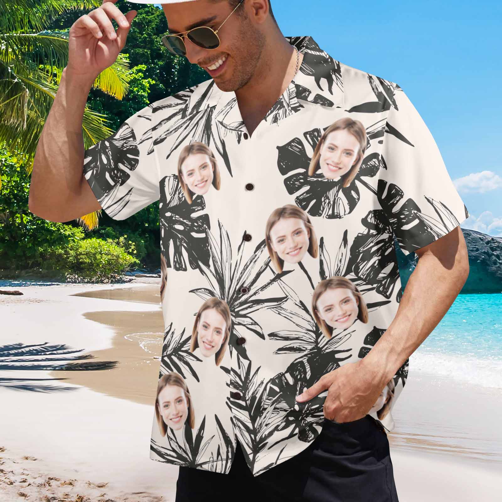 20250415-HHN-8 Men's All Over Print Hawaiian Shirt (T58)(Made in Queen)