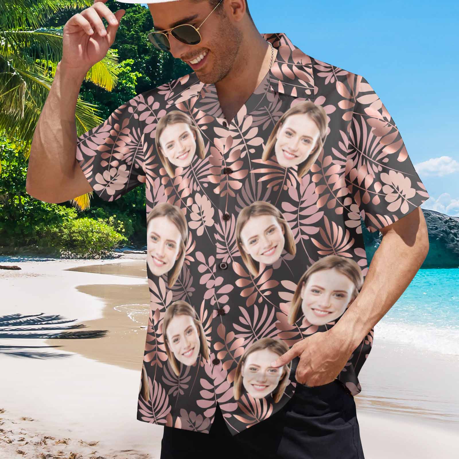 20250415-HHN-11 Men's All Over Print Hawaiian Shirt (T58)(Made in Queen)