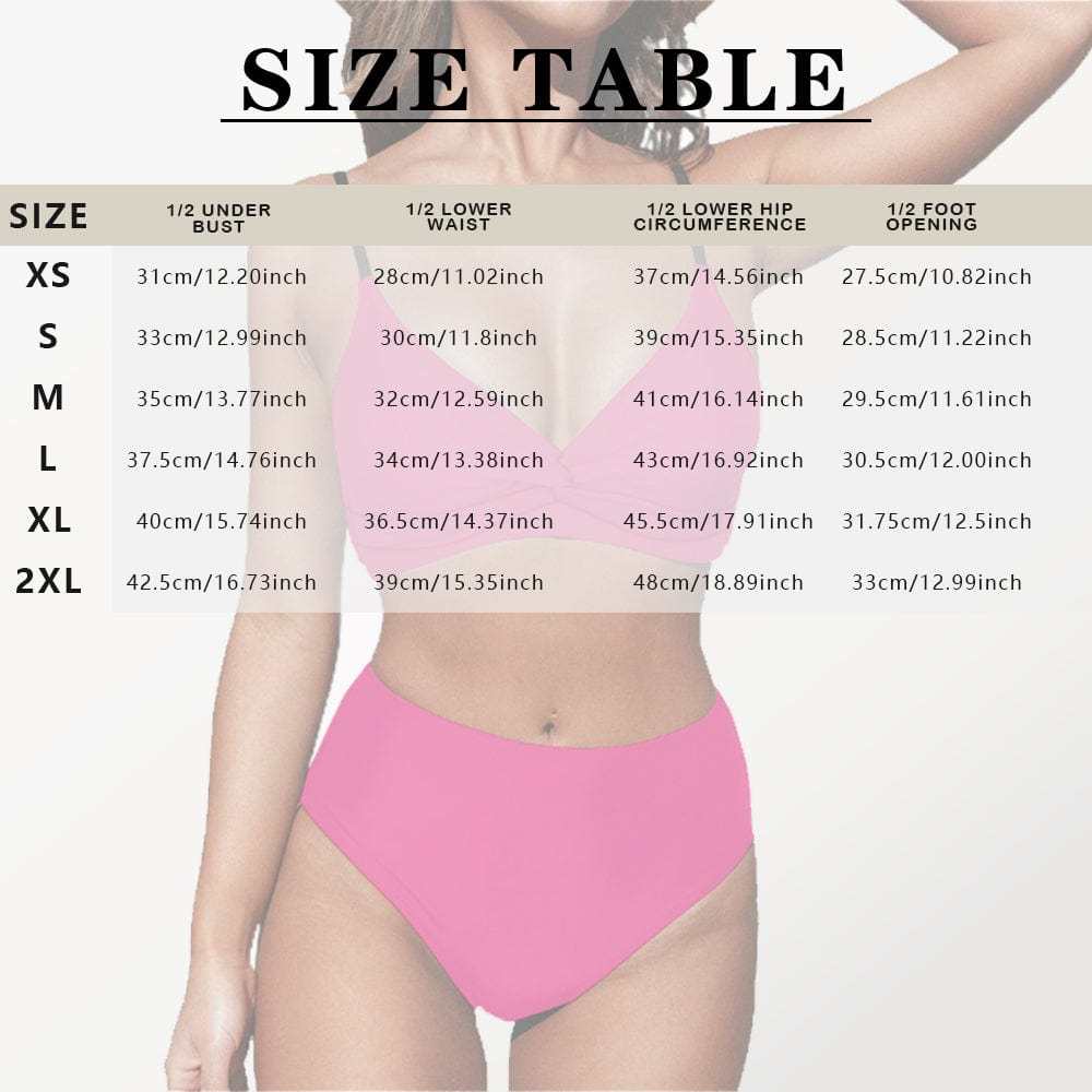Custom Custom Face American Flag Bikini Sets High Waisted V Neck Twist Front Adjustable Spaghetti Straps Bathing Suit - YesCustom