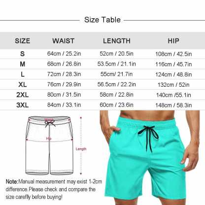 Custom Custom Face American Flag Pentagram Men's Quick-drying Beach Shorts - YesCustom
