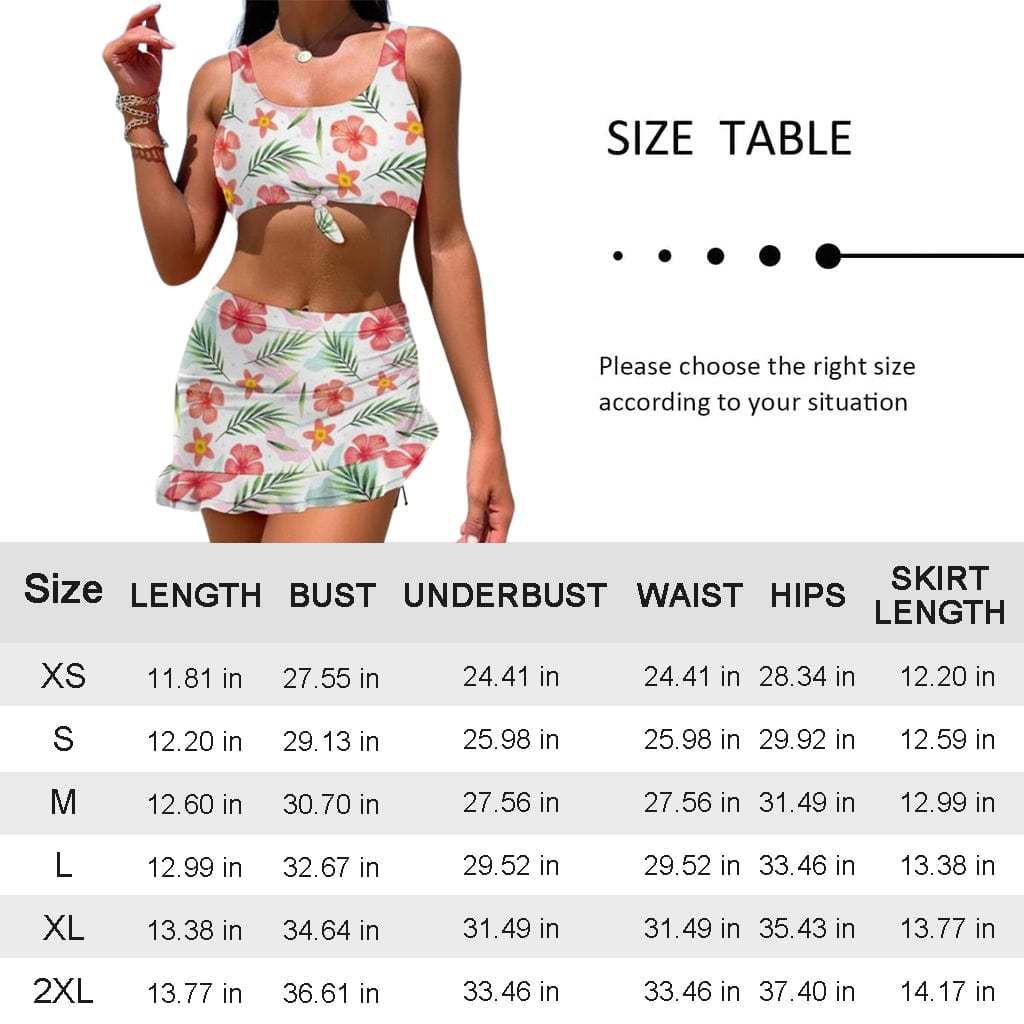 Custom Custom Face American Style Bikini Set Personalized Drawstring Chest Strap Bikini Skirt - YesCustom