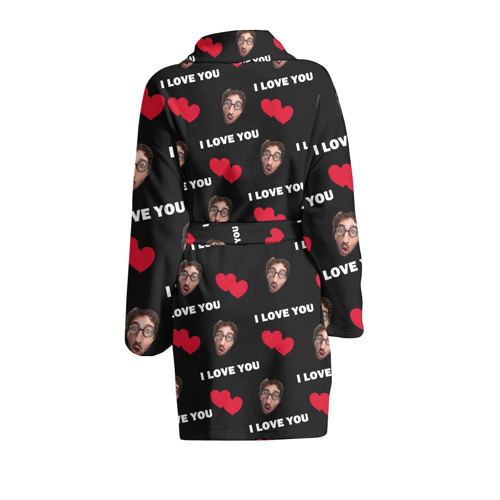 FacePajamas Pajama Bathrobe-2ML-ZD one size Custom Face Love You Women's Summer Bathrobe Gifts for Her