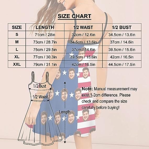 Custom Couple Hawaiian Dress Set Cruise Outfit Custom Face American Flag Style Hawaiian Shirt Set&Dress - YesCustom