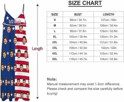 Custom Couple Hawaiian Dress Set Cruise Outfit Custom Face American Flag Style Hawaiian Shirt Set&Dress - YesCustom