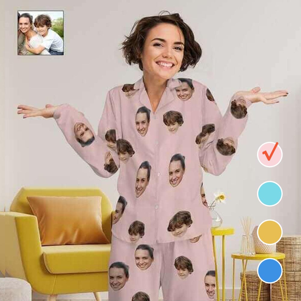 Persoanlized Sleepwear Custom Photo Pajamas Funny Face Pajama Set