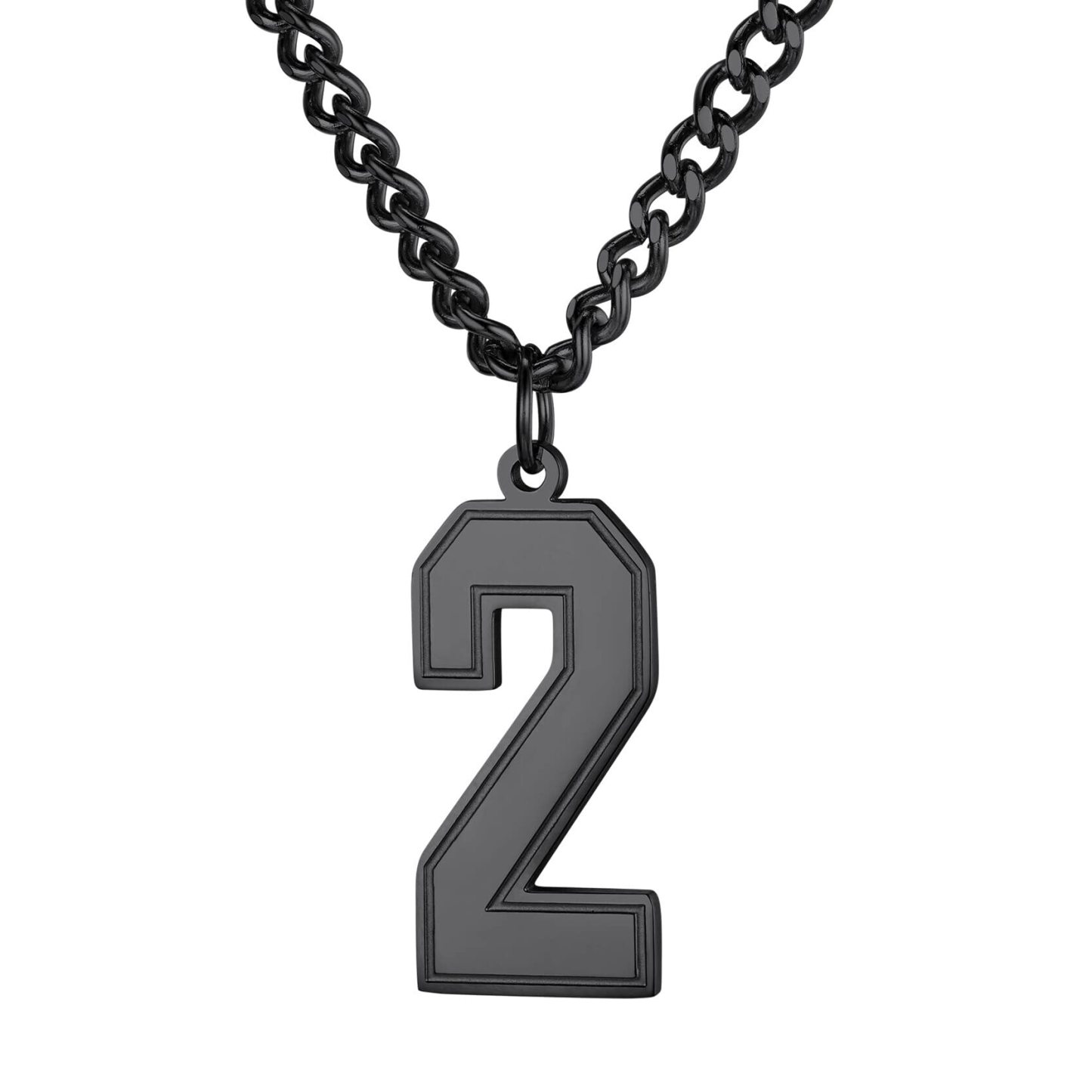 KeyStyle Number Necklace For Men Women Sport Number Chain Pendant Baseball Necklace for Athletes Jewelry Gift for Him, Number 0-9 Pendant