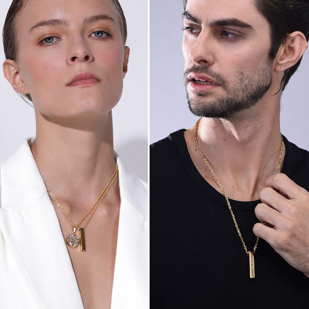 KeyStyle Urn Necklaces for Ashes Stainless Steel Pendant Necklaces for Women Memorial Jewelry for Ashes Holder Cube Keepsake Necklace