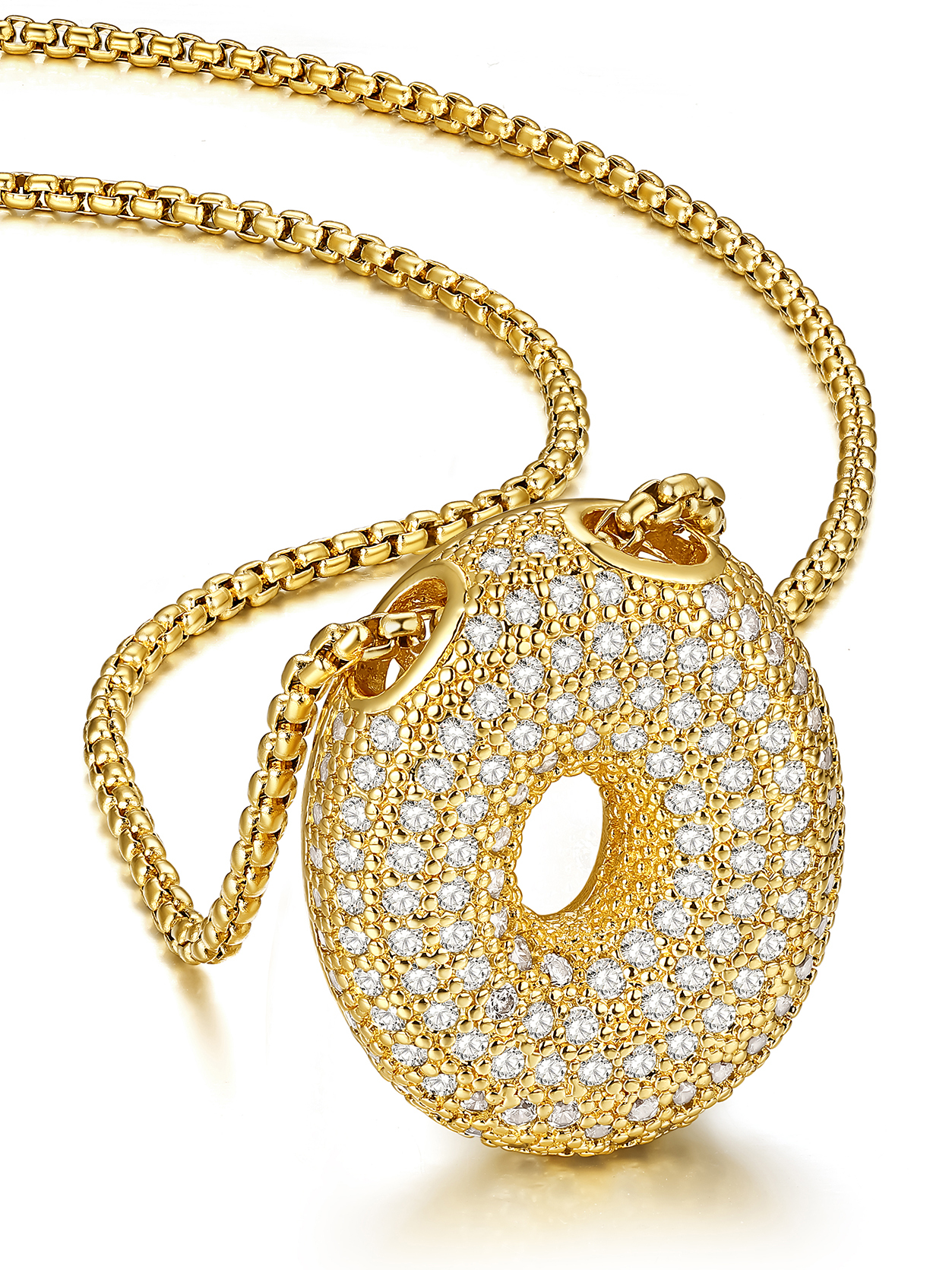 KeyStyle Initial Necklace for Women Shiny Gold Bubble Letter Necklace Alphabet Adjustable Personalized Jewelry Birthday Gift for Women