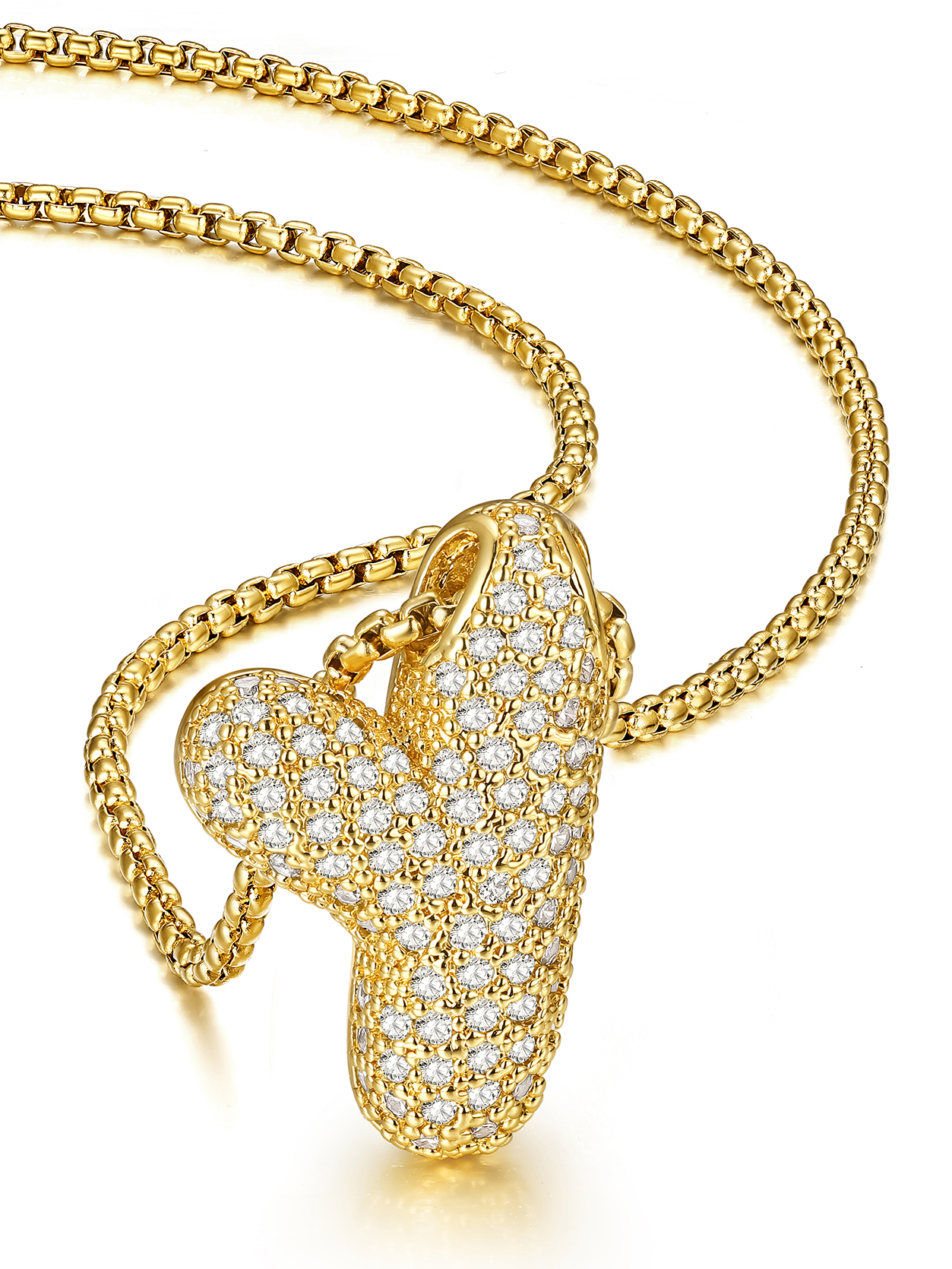 KeyStyle Initial Necklace for Women Shiny Gold Bubble Letter Necklace Alphabet Adjustable Personalized Jewelry Birthday Gift for Women