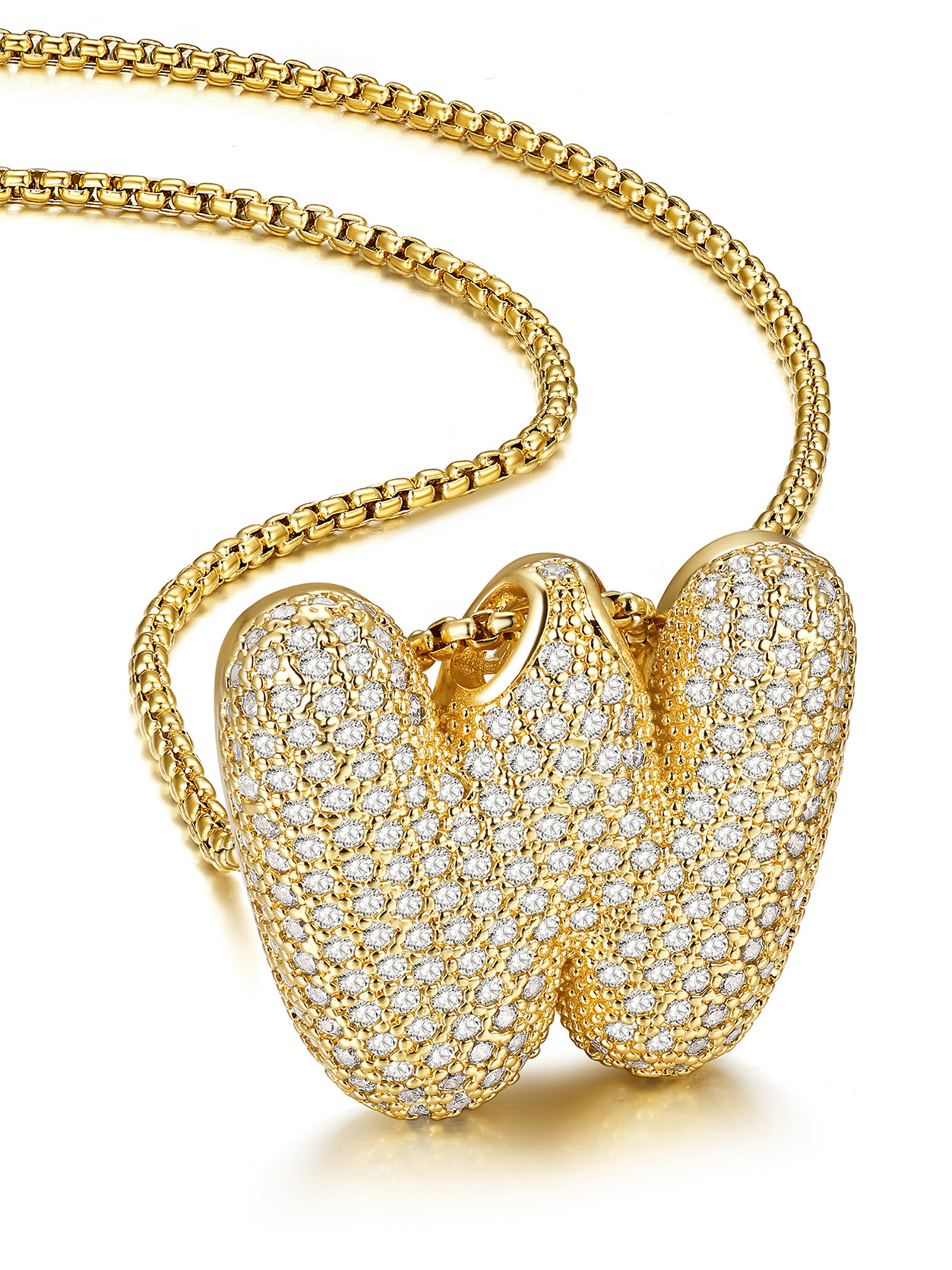 KeyStyle Initial Necklace for Women Shiny Gold Bubble Letter Necklace Alphabet Adjustable Personalized Jewelry Birthday Gift for Women