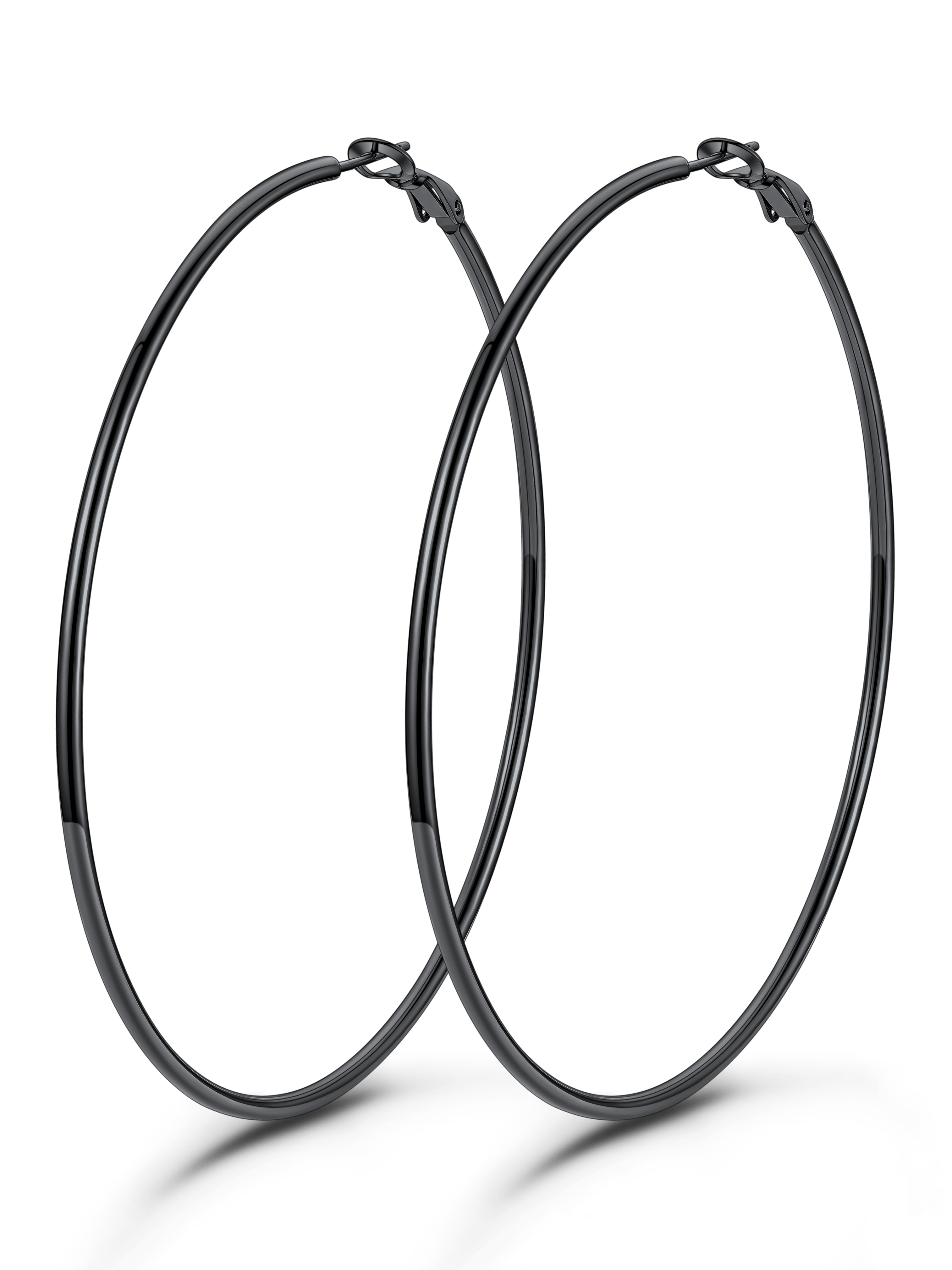KeyStyle 70mm Hoop Earrings Large Stainless Steel Big Hoop Earrings for Women Lightweight Earrings Jewelry Everyday Gift for Women