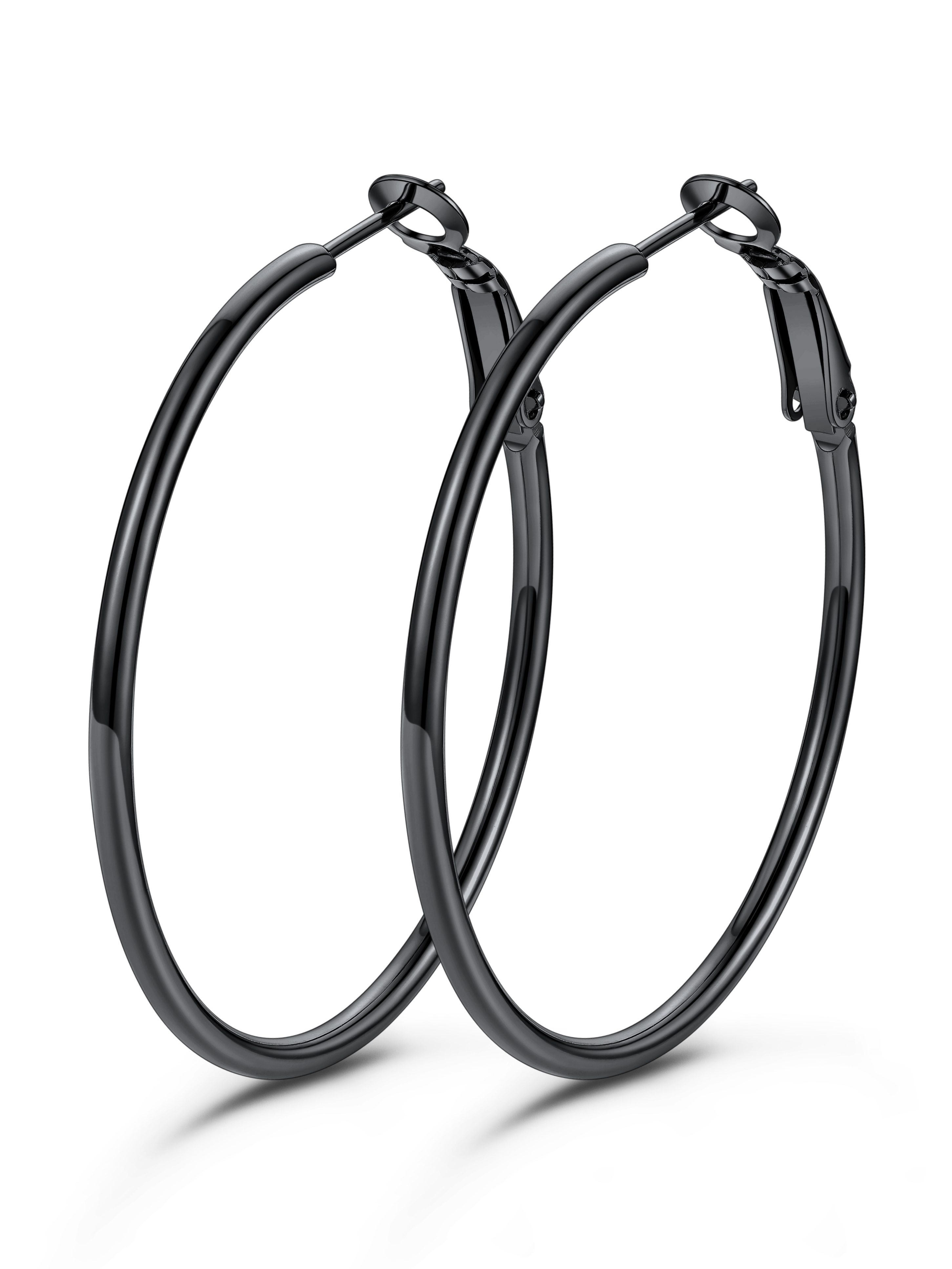 KeyStyle 70mm Hoop Earrings Large Stainless Steel Big Hoop Earrings for Women Lightweight Earrings Jewelry Everyday Gift for Women