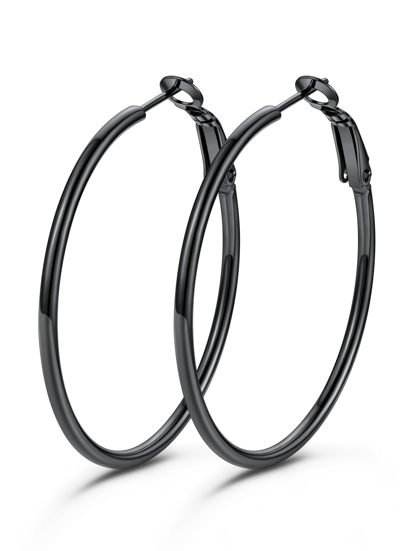KeyStyle 70mm Hoop Earrings Large Stainless Steel Big Hoop Earrings for Women Lightweight Earrings Jewelry Everyday Gift for Women