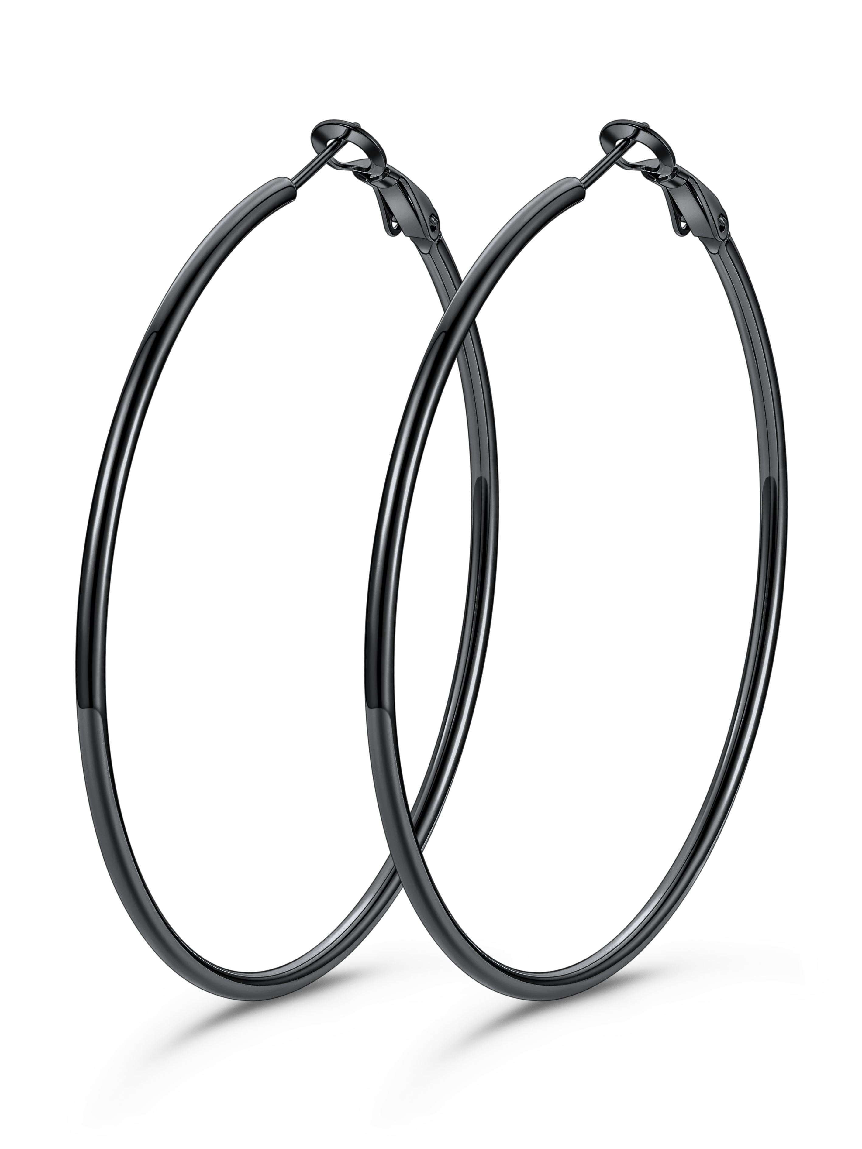 KeyStyle 70mm Hoop Earrings Large Stainless Steel Big Hoop Earrings for Women Lightweight Earrings Jewelry Everyday Gift for Women