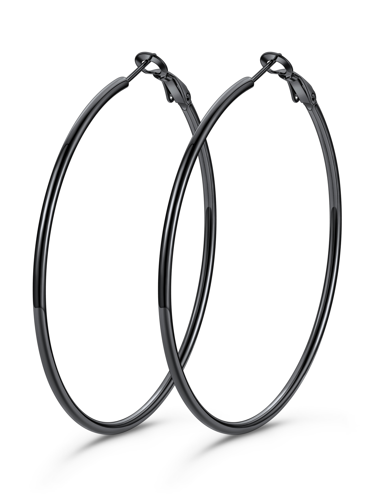 KeyStyle 70mm Hoop Earrings Large Stainless Steel Big Hoop Earrings for Women Lightweight Earrings Jewelry Everyday Gift for Women
