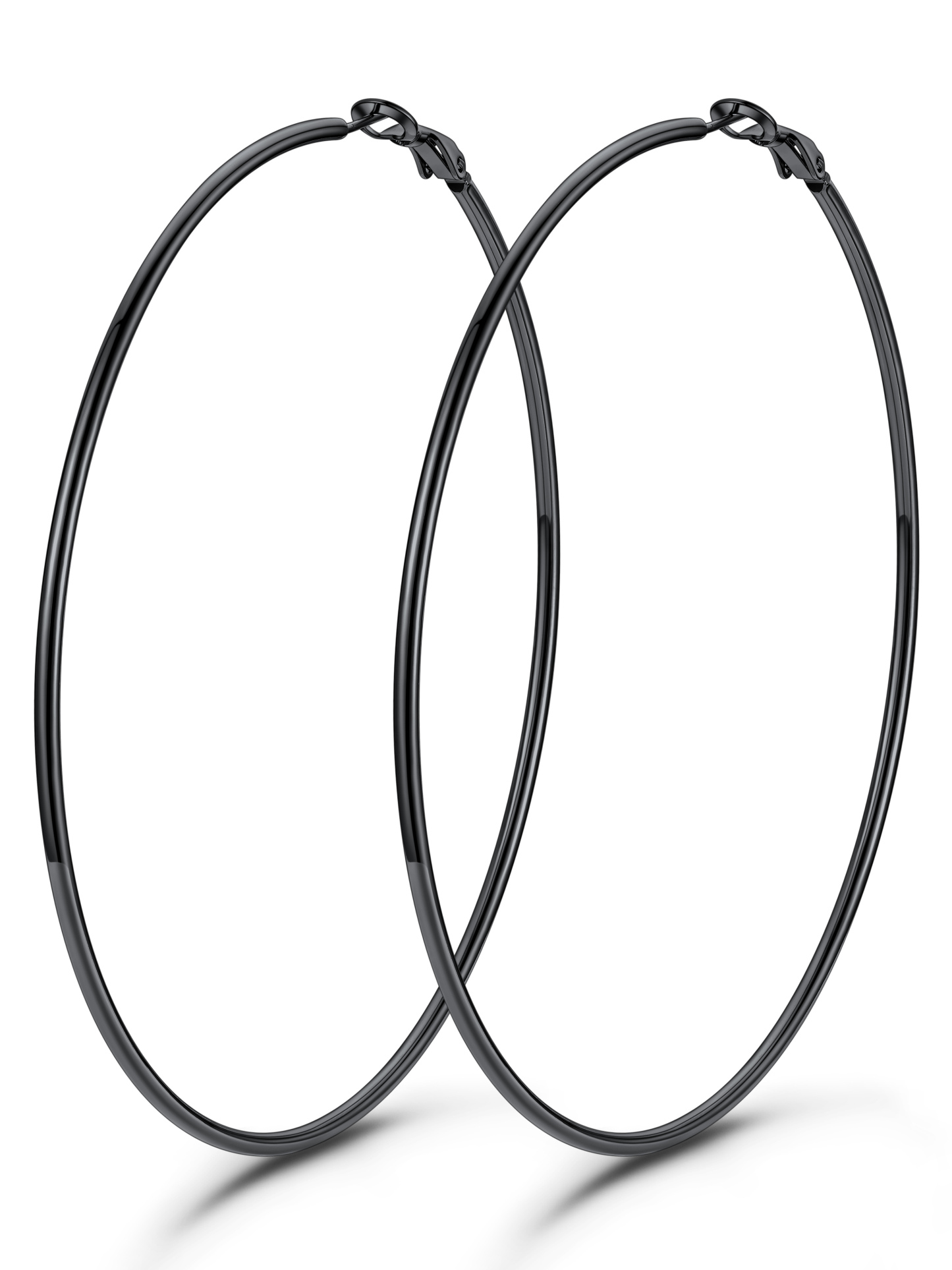 KeyStyle 70mm Hoop Earrings Large Stainless Steel Big Hoop Earrings for Women Lightweight Earrings Jewelry Everyday Gift for Women