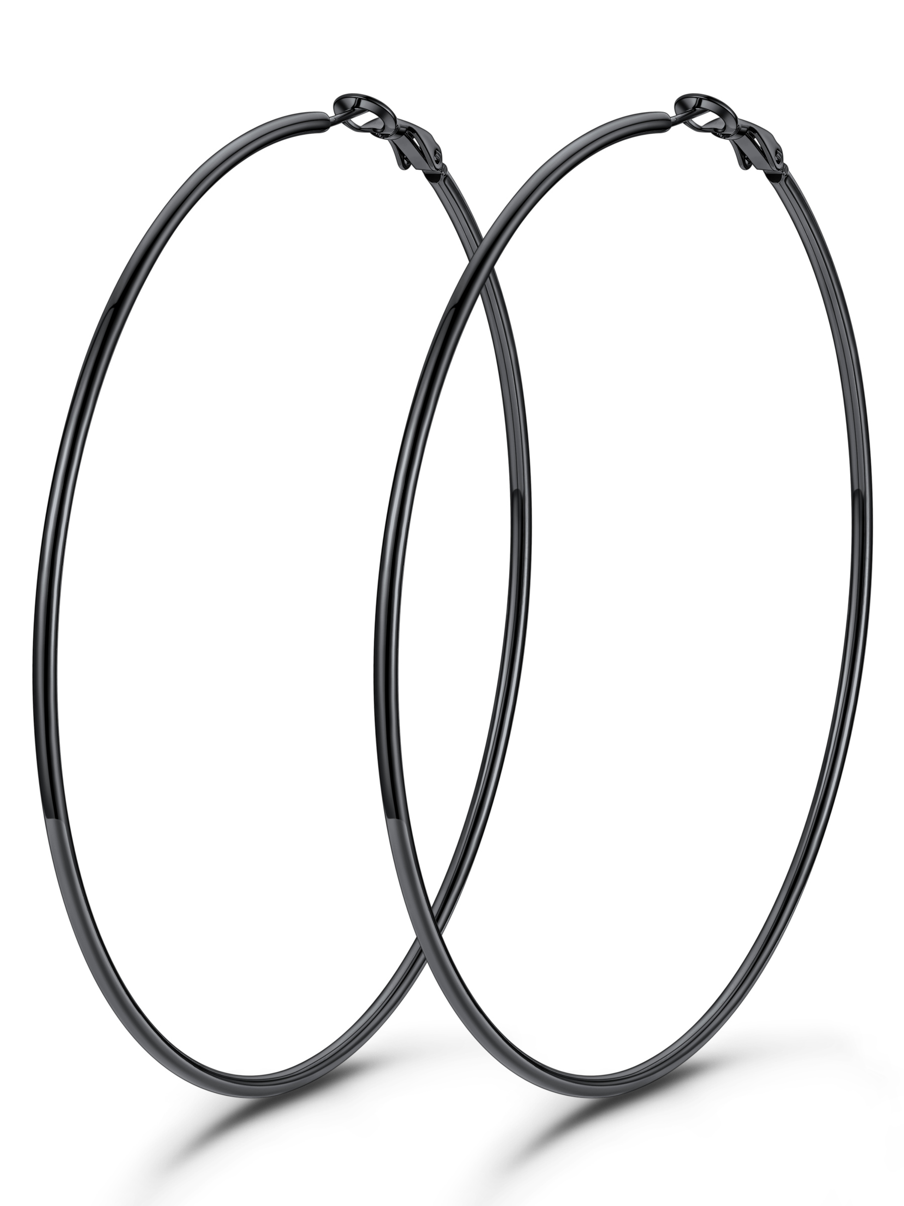 KeyStyle 70mm Hoop Earrings Large Stainless Steel Big Hoop Earrings for Women Lightweight Earrings Jewelry Everyday Gift for Women