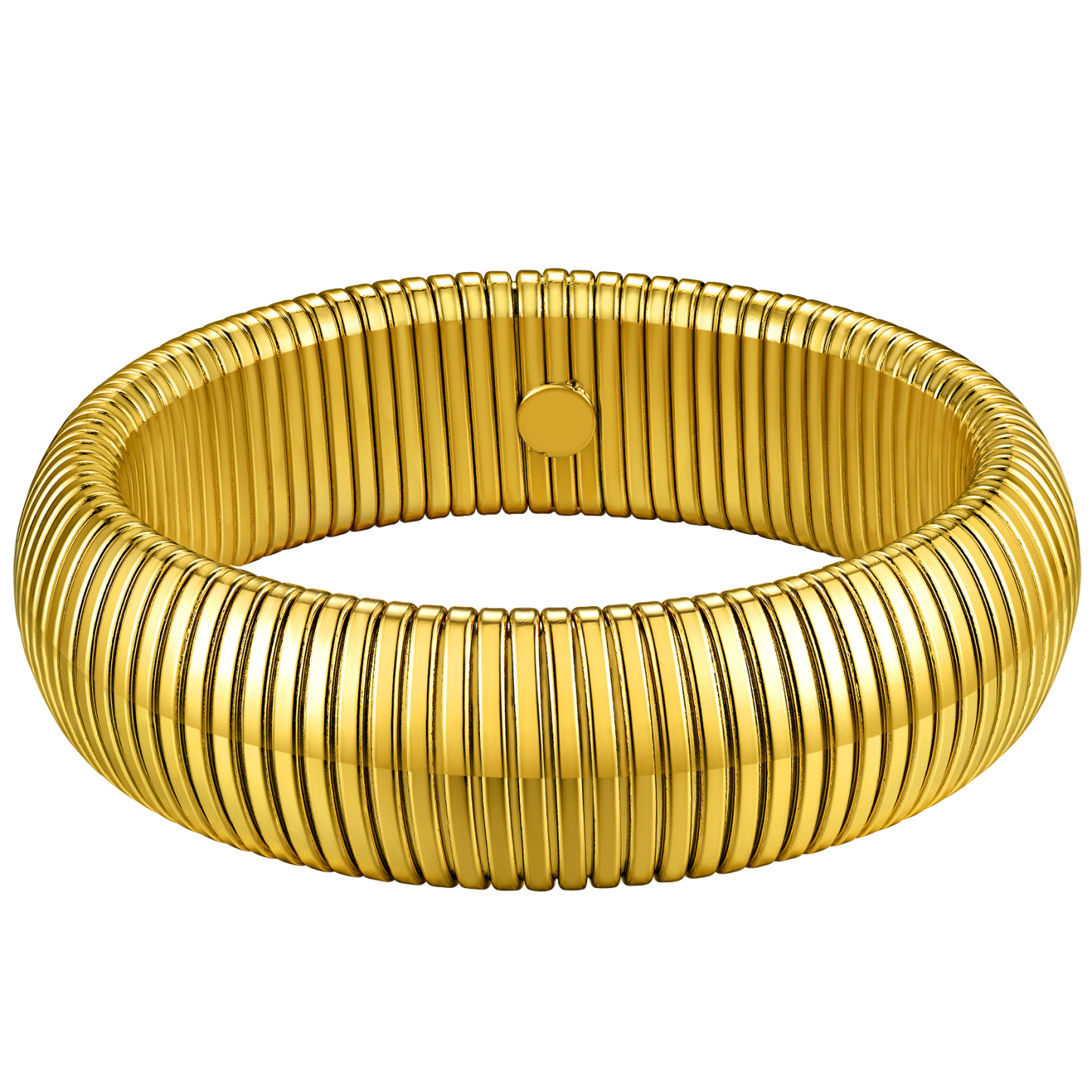 KeyStyle Bangle Bracelets for Women Snake Cobra Wide Bangle Bracelets Flexible Stretch Three Tone Twisted Bands Bracelet Birthday Jewelry Gift for Women