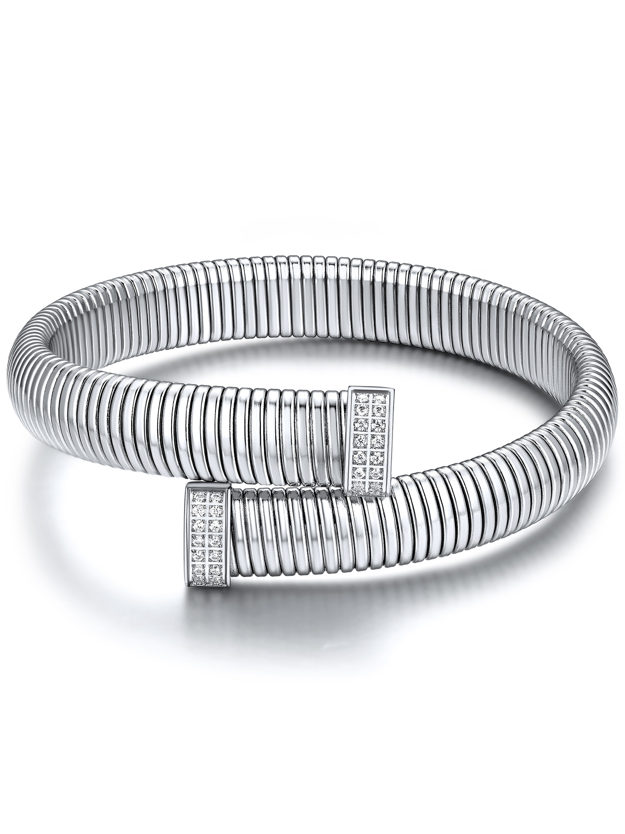 KeyStyle Bangle Bracelets for Women Snake Cobra Wide Bangle Bracelets Flexible Stretch Three Tone Twisted Bands Bracelet Birthday Jewelry Gift for Women