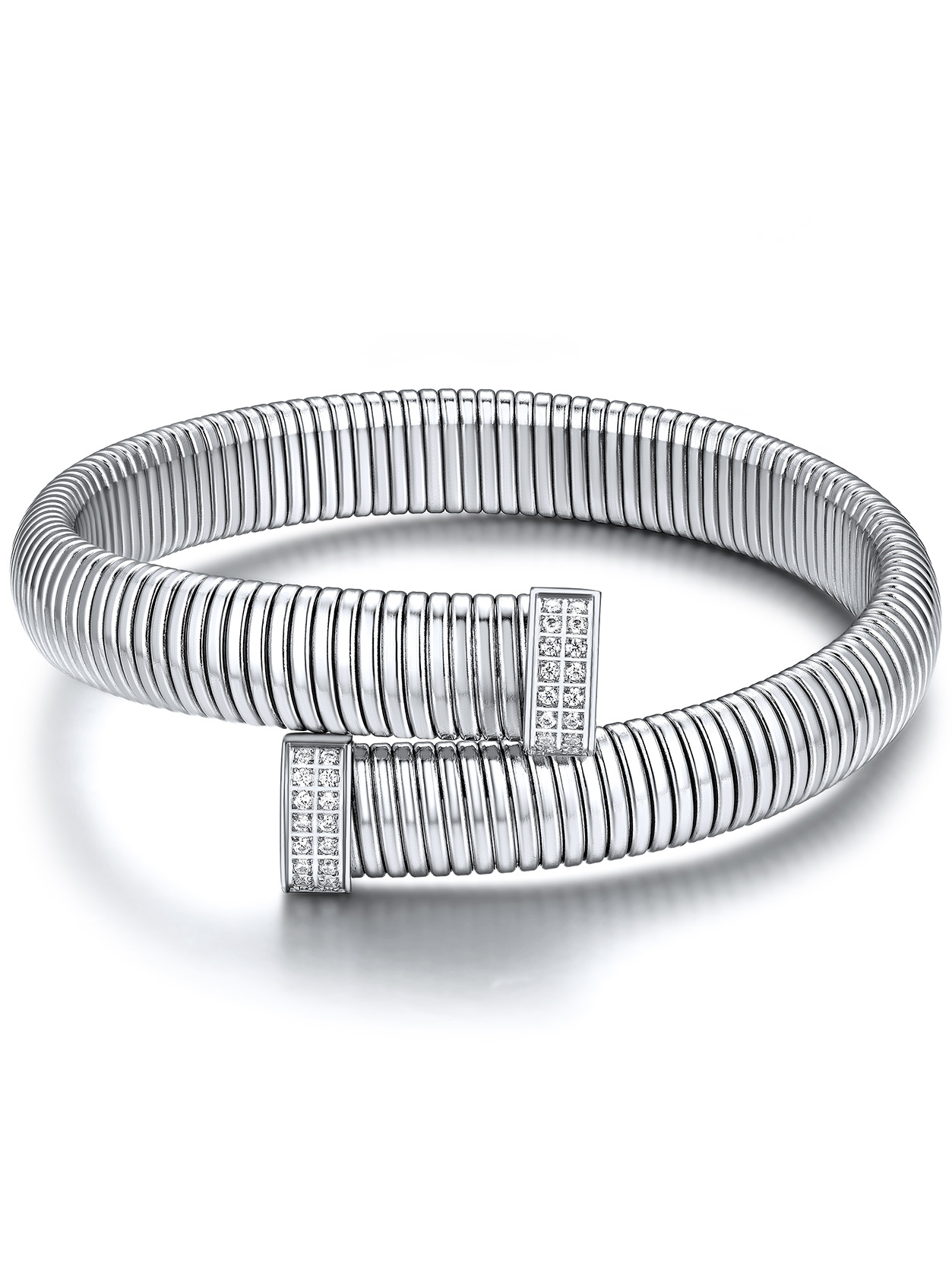 KeyStyle Bangle Bracelets for Women Snake Cobra Wide Bangle Bracelets Flexible Stretch Three Tone Twisted Bands Bracelet Birthday Jewelry Gift for Women