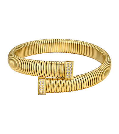 KeyStyle Bangle Bracelets for Women Snake Cobra Wide Bangle Bracelets Flexible Stretch Three Tone Twisted Bands Bracelet Birthday Jewelry Gift for Women