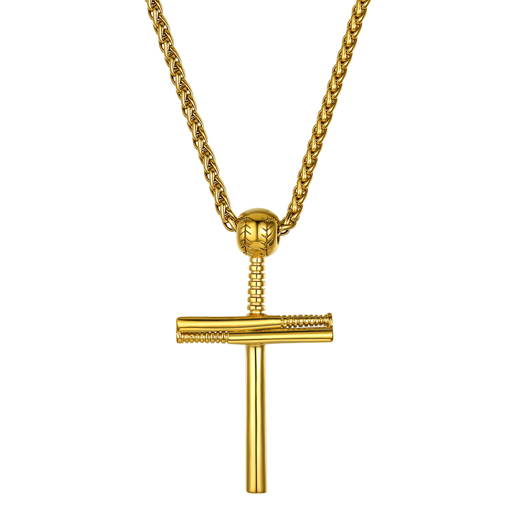 KeyStyle Football Pendant Necklaces for Men Stainless Steel Chain Necklaces for Athlete Sports Lover Necklace Valentine's Day Jewelry Gift for Husband