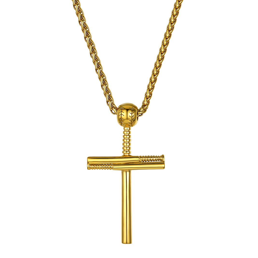 KeyStyle Football Pendant Necklaces for Men Stainless Steel Chain Necklaces for Athlete Sports Lover Necklace Valentine's Day Jewelry Gift for Husband