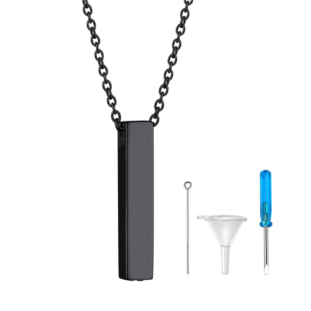 KeyStyle Urn Necklaces for Ashes Stainless Steel Pendant Necklaces for Women Memorial Jewelry for Ashes Holder Cube Keepsake Necklace