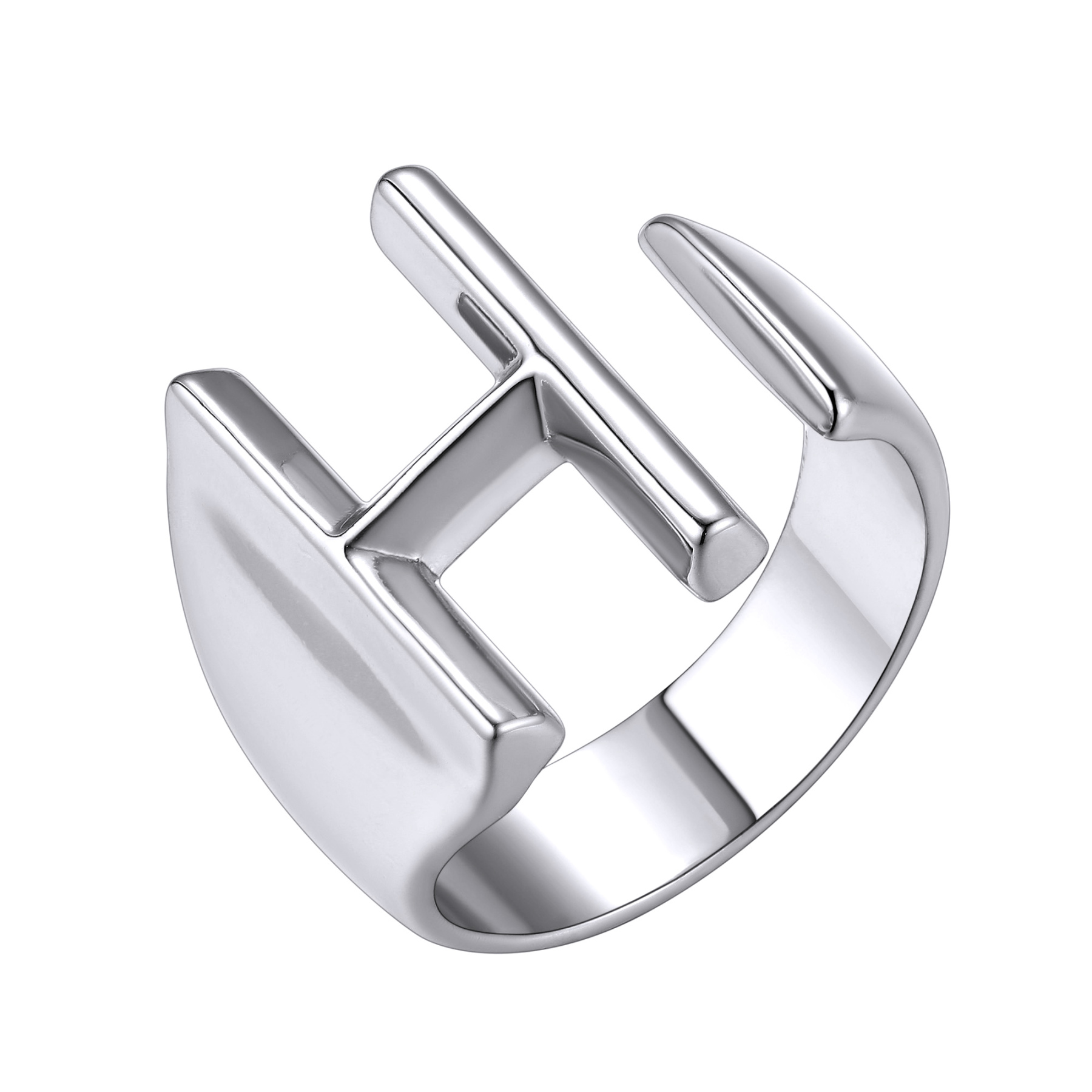 KeyStyle Gold Initial Ring for Women Alphabet Letter Ring Adjustable 14K Gold Plated Personalized Bold Statement Jewelry Stacking Ring Gifts for Her