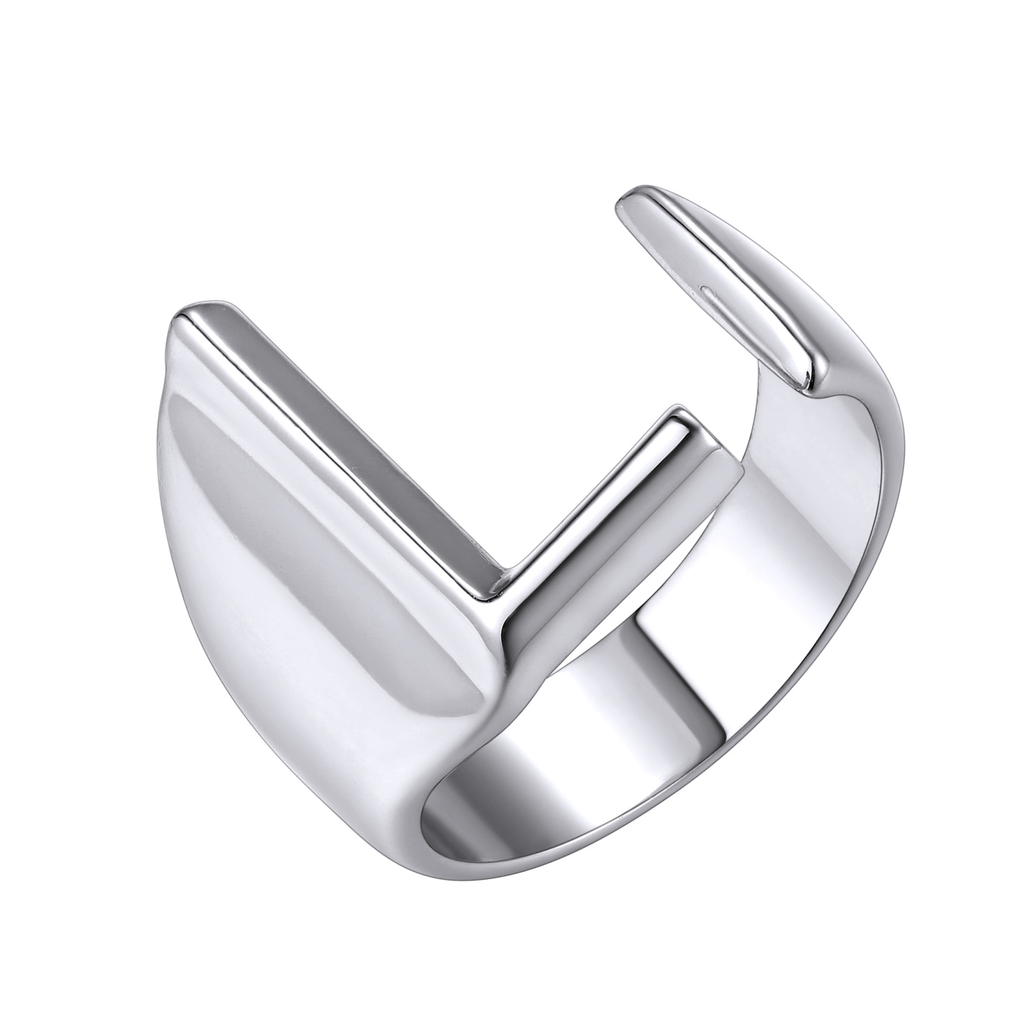 KeyStyle Gold Initial Ring for Women Alphabet Letter Ring Adjustable 14K Gold Plated Personalized Bold Statement Jewelry Stacking Ring Gifts for Her