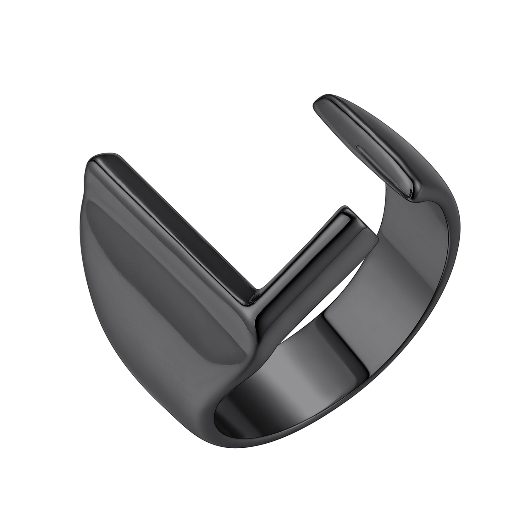 KeyStyle Gold Initial Ring for Women Alphabet Letter Ring Adjustable 14K Gold Plated Personalized Bold Statement Jewelry Stacking Ring Gifts for Her