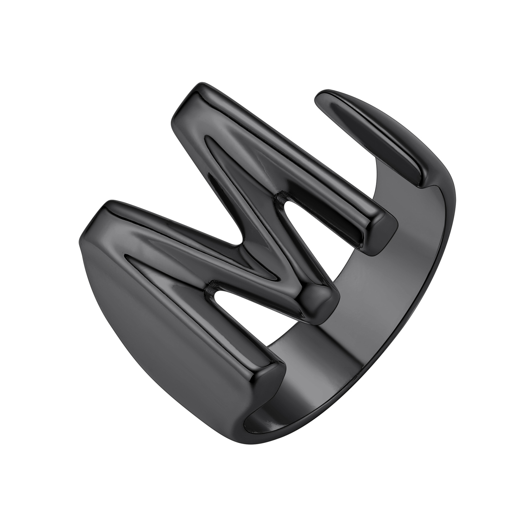 KeyStyle Gold Initial Ring for Women Alphabet Letter Ring Adjustable 14K Gold Plated Personalized Bold Statement Jewelry Stacking Ring Gifts for Her