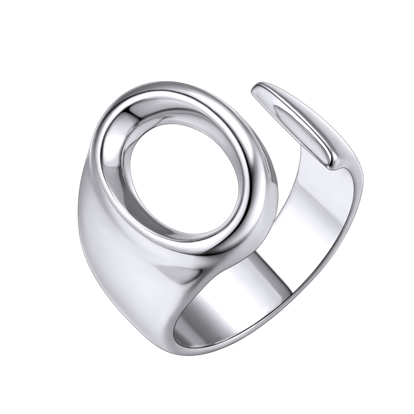 KeyStyle Gold Initial Ring for Women Alphabet Letter Ring Adjustable 14K Gold Plated Personalized Bold Statement Jewelry Stacking Ring Gifts for Her