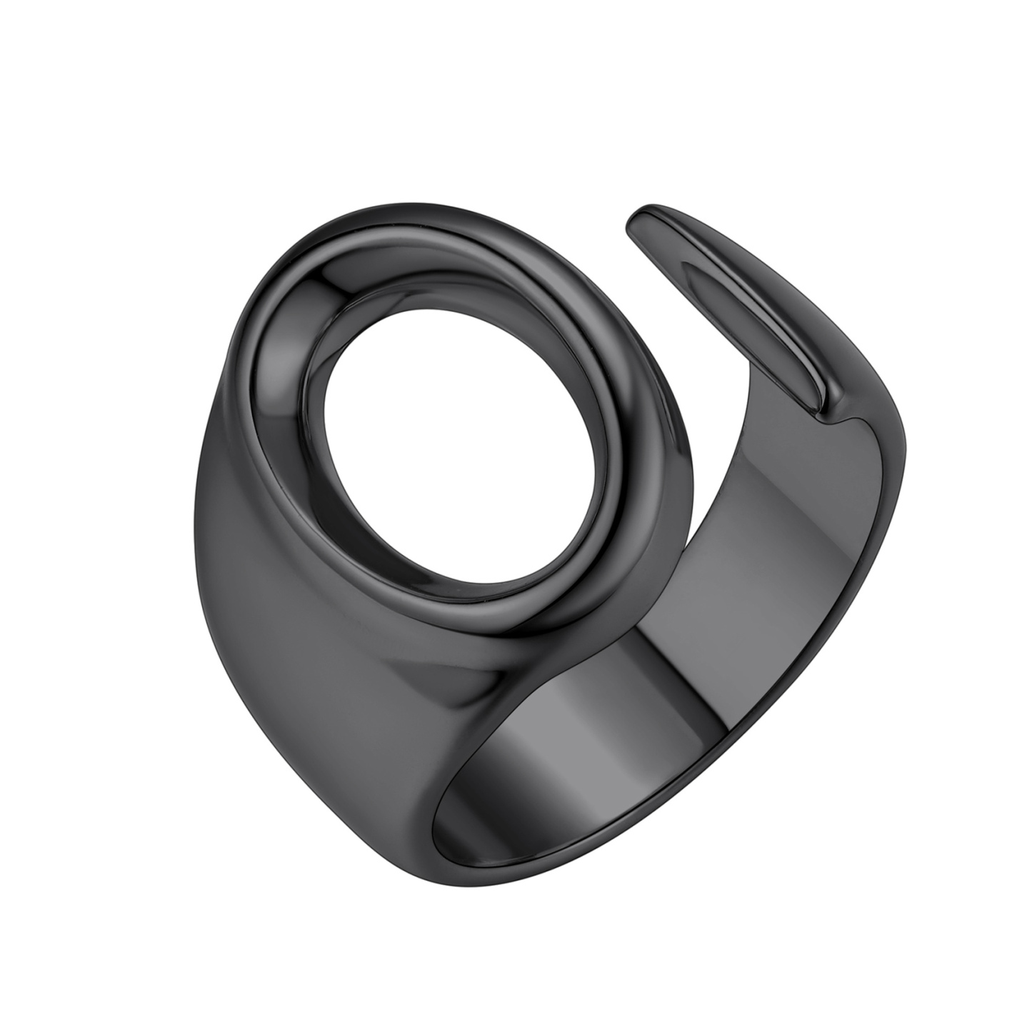 KeyStyle Gold Initial Ring for Women Alphabet Letter Ring Adjustable 14K Gold Plated Personalized Bold Statement Jewelry Stacking Ring Gifts for Her