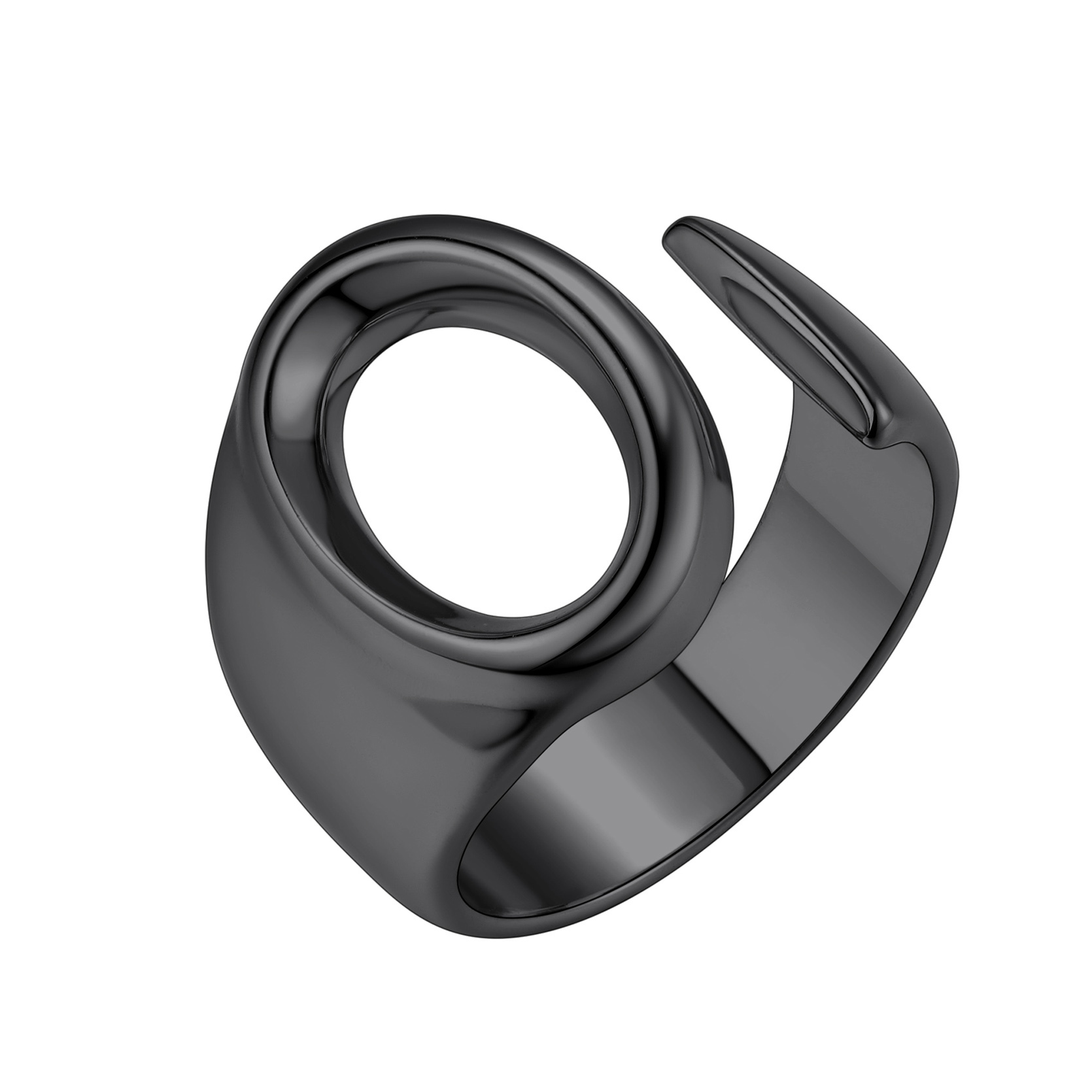 KeyStyle Gold Initial Ring for Women Alphabet Letter Ring Adjustable 14K Gold Plated Personalized Bold Statement Jewelry Stacking Ring Gifts for Her