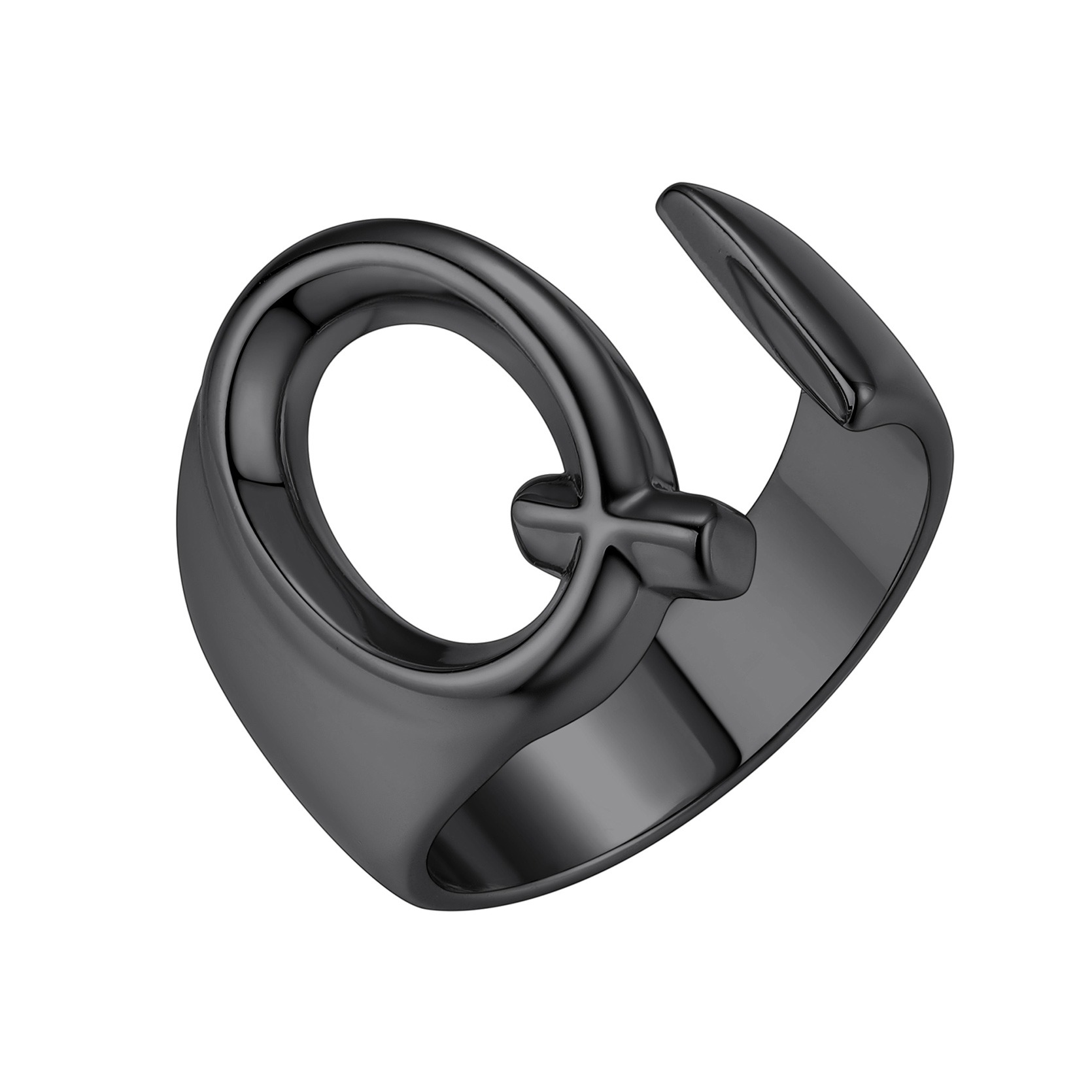 KeyStyle Gold Initial Ring for Women Alphabet Letter Ring Adjustable 14K Gold Plated Personalized Bold Statement Jewelry Stacking Ring Gifts for Her